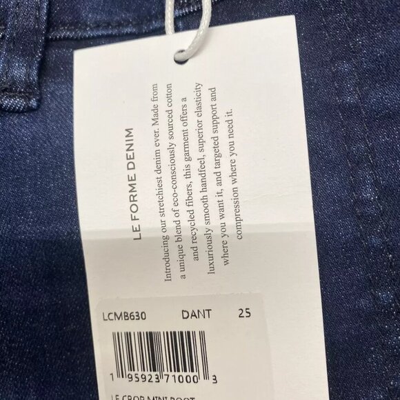 NEW FRAME Womens Le Crop Mini Boot Jeans Size 25 x 26 Dante Blue - Picture 11 of 11
